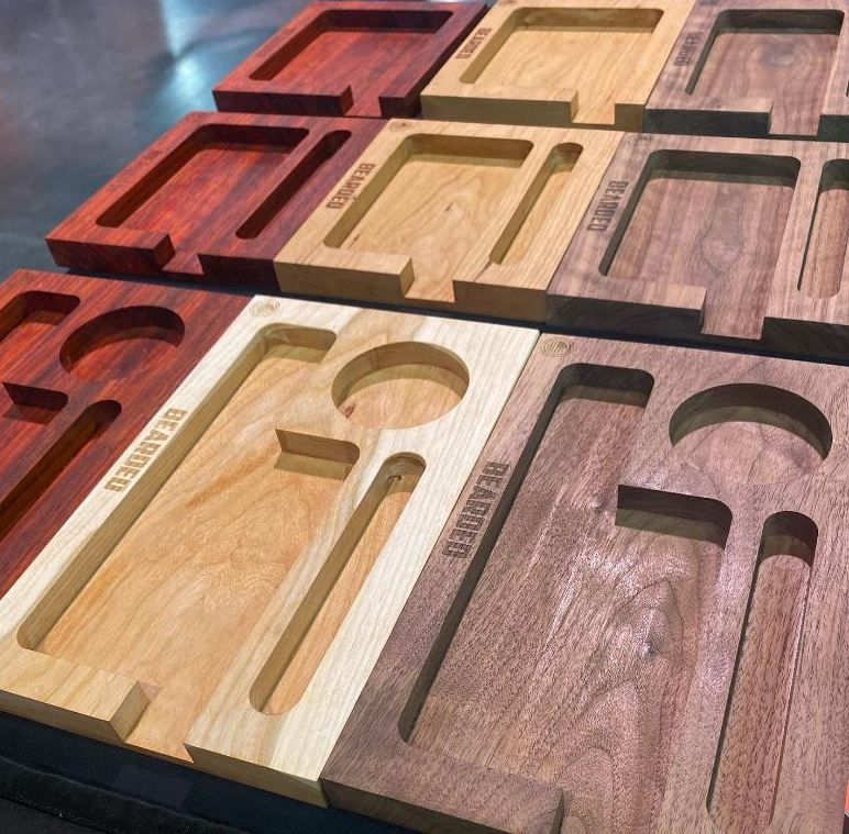 Bearded Rolling Trays Large, bearded distribution, thc, , dry herb